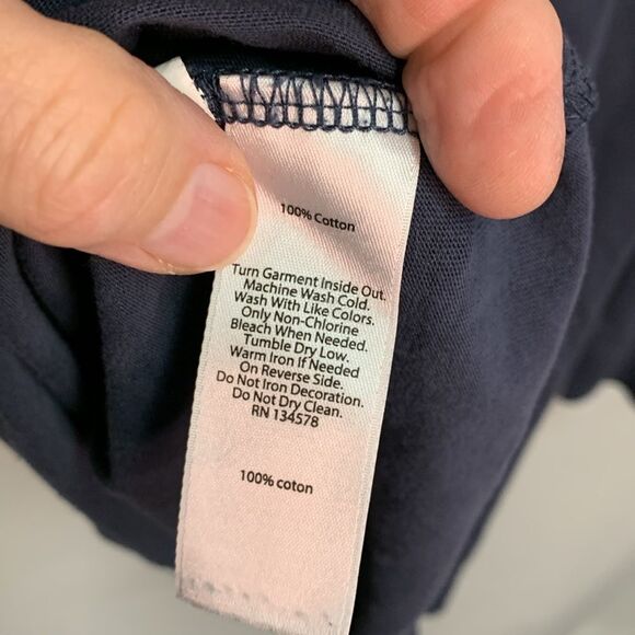 Vineyard Vines Navy Whale Crossed Hockey Sticks LS Pocket T-Shirt Size M 12-14 - Picture 7 of 10